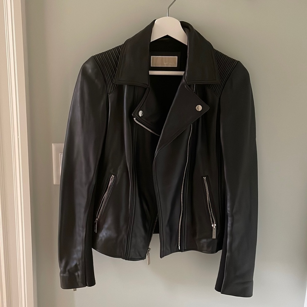 Michael kors leather jacket s